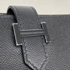 Hermes Card Case Bearn Mini Monochrome Veau Madame So Black — view 7