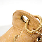 Chanel Shoulder Bag Quilted Caviar Leather Beige Champagne Gold — view 6