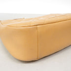 Chanel Shoulder Bag Quilted Caviar Leather Beige Champagne Gold — view 7