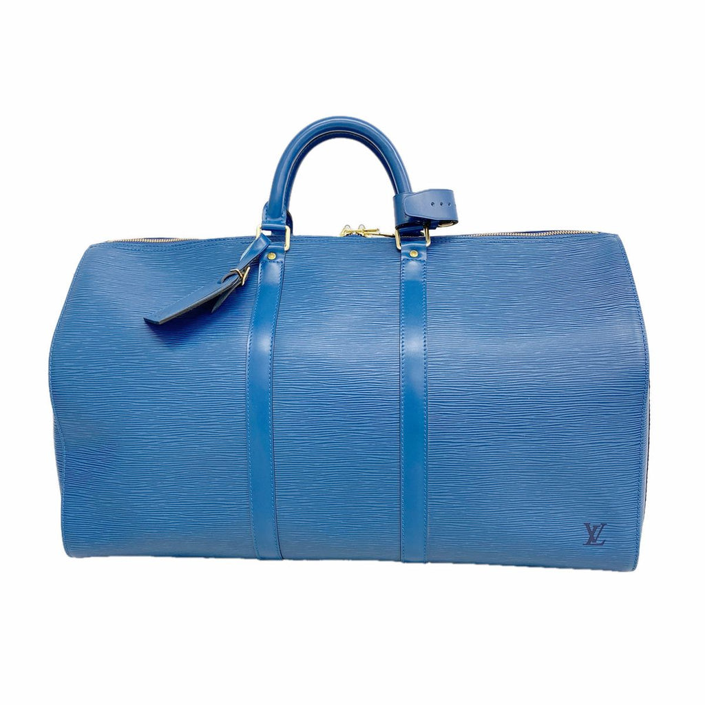 Louis Vuitton Boston Bag Epi Keepall 50 Toledo Blue