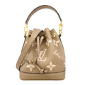 Louis Vuitton Handbag Monogram Empreinte Bicolor Nano Noe Tourterelle Cream