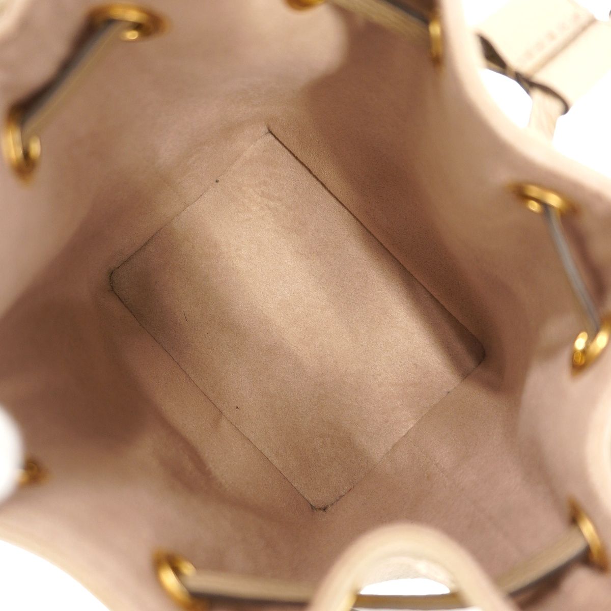 Louis Vuitton Handbag Monogram Empreinte Bicolor Nano Noe Tourterelle Cream — view 4