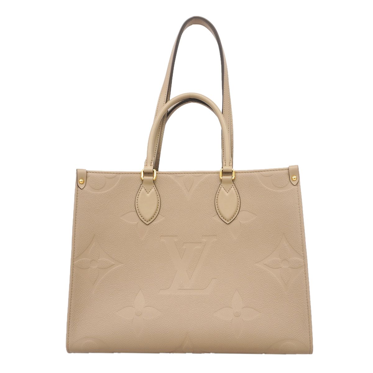 Louis Vuitton Tote Bag Monogram Empreinte On The Go MM Tourterelle 2-Way