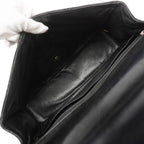 Chanel Shoulder Bag Maxi Quilted Patent Leather Black Silver — view 4