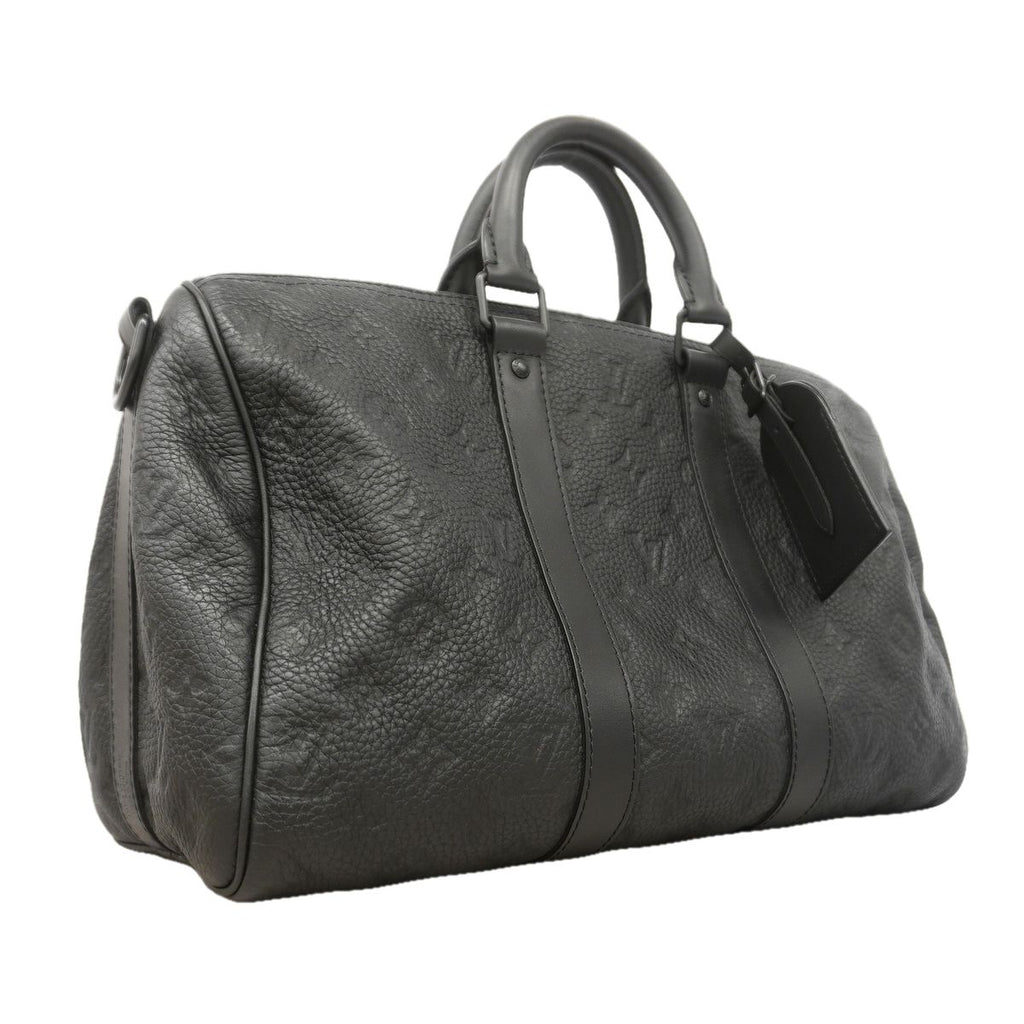 Louis Vuitton Handbag Monogram Taurillon Keepall Bandouliere 35 Black 2-Way Bag — view 2