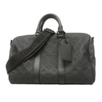 Louis Vuitton Handbag Monogram Taurillon Keepall Bandouliere 35 Black 2-Way Bag