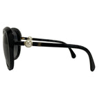 Chanel Sunglasses Dark Gray Black Pearl Eyewear — view 2