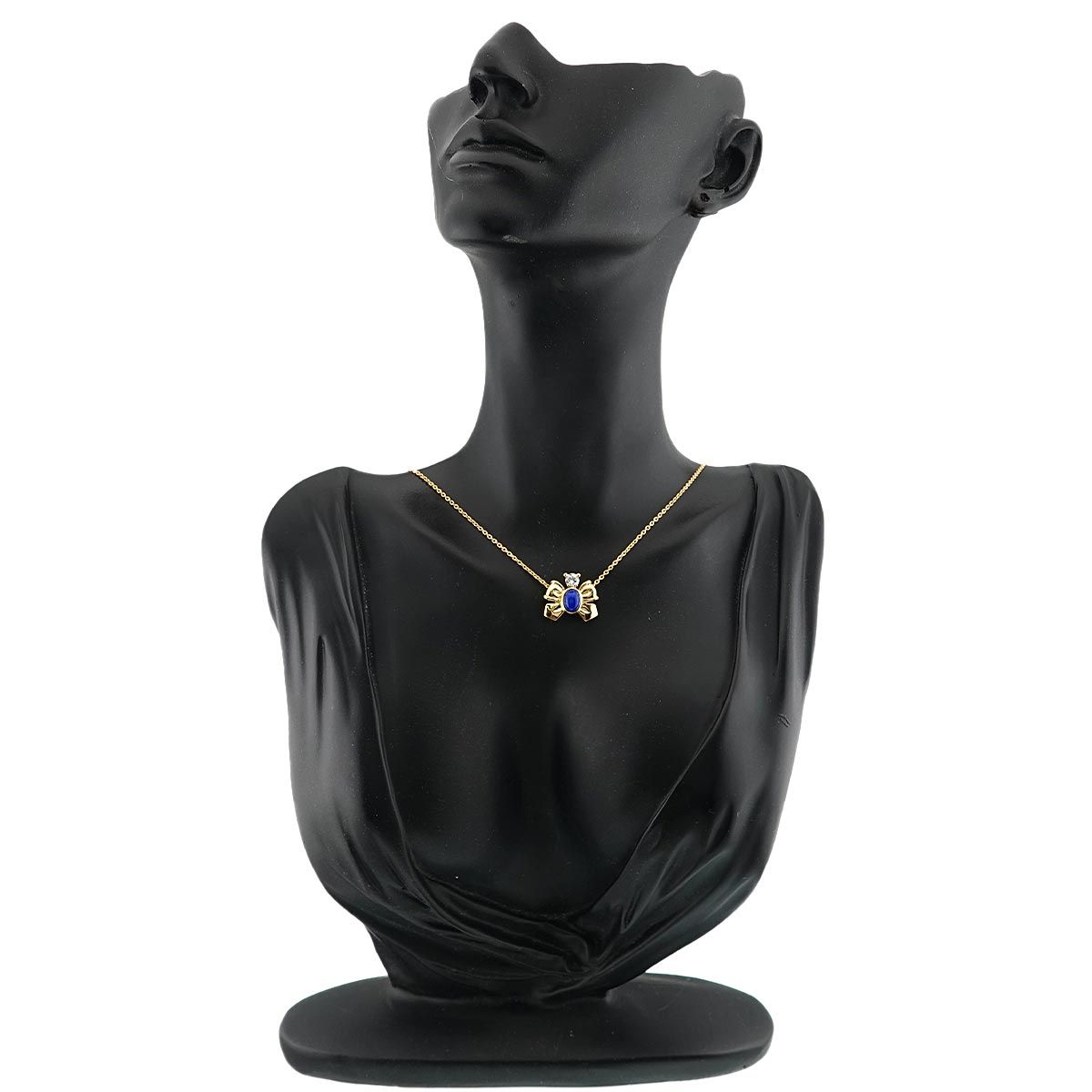 Dior Lapis Lazuli Diamond Necklace 40 18k Yellow Gold — view 7