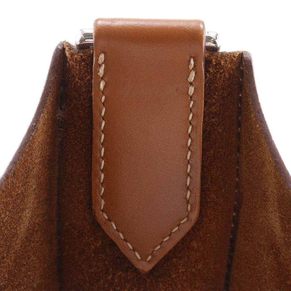 Hermes Evelyne Sellier Vache Hunter Gold Brown Silver Shoulder Bag — view 8