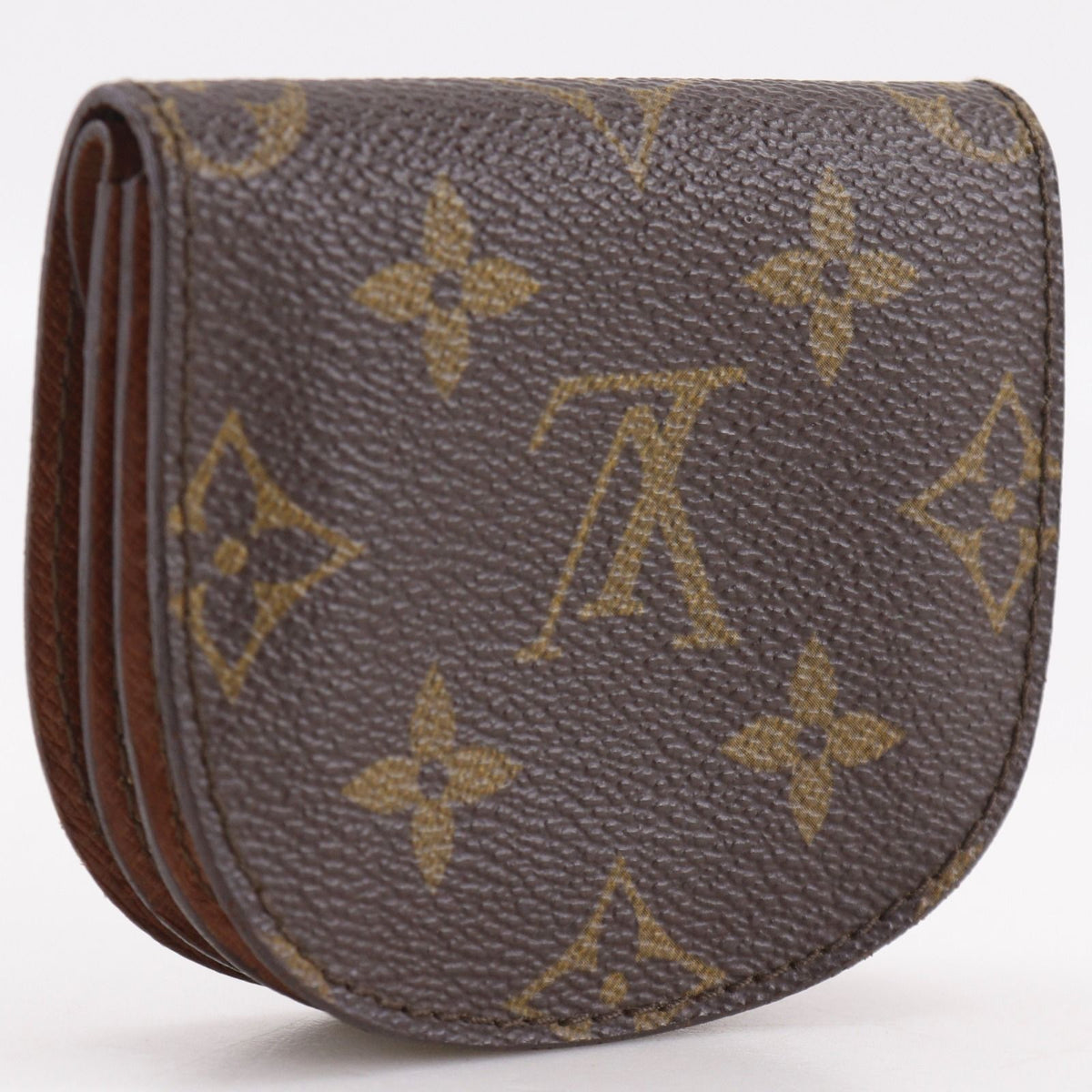 Louis Vuitton Porte Monnaie Guze Vintage Monogram Canvas Brown Coin Purse — view 3