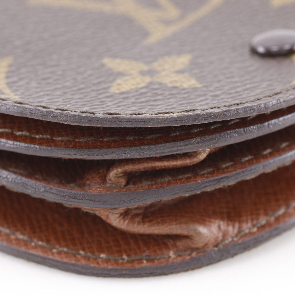 Louis Vuitton Porte Monnaie Guze Vintage Monogram Canvas Brown Coin Purse — view 4