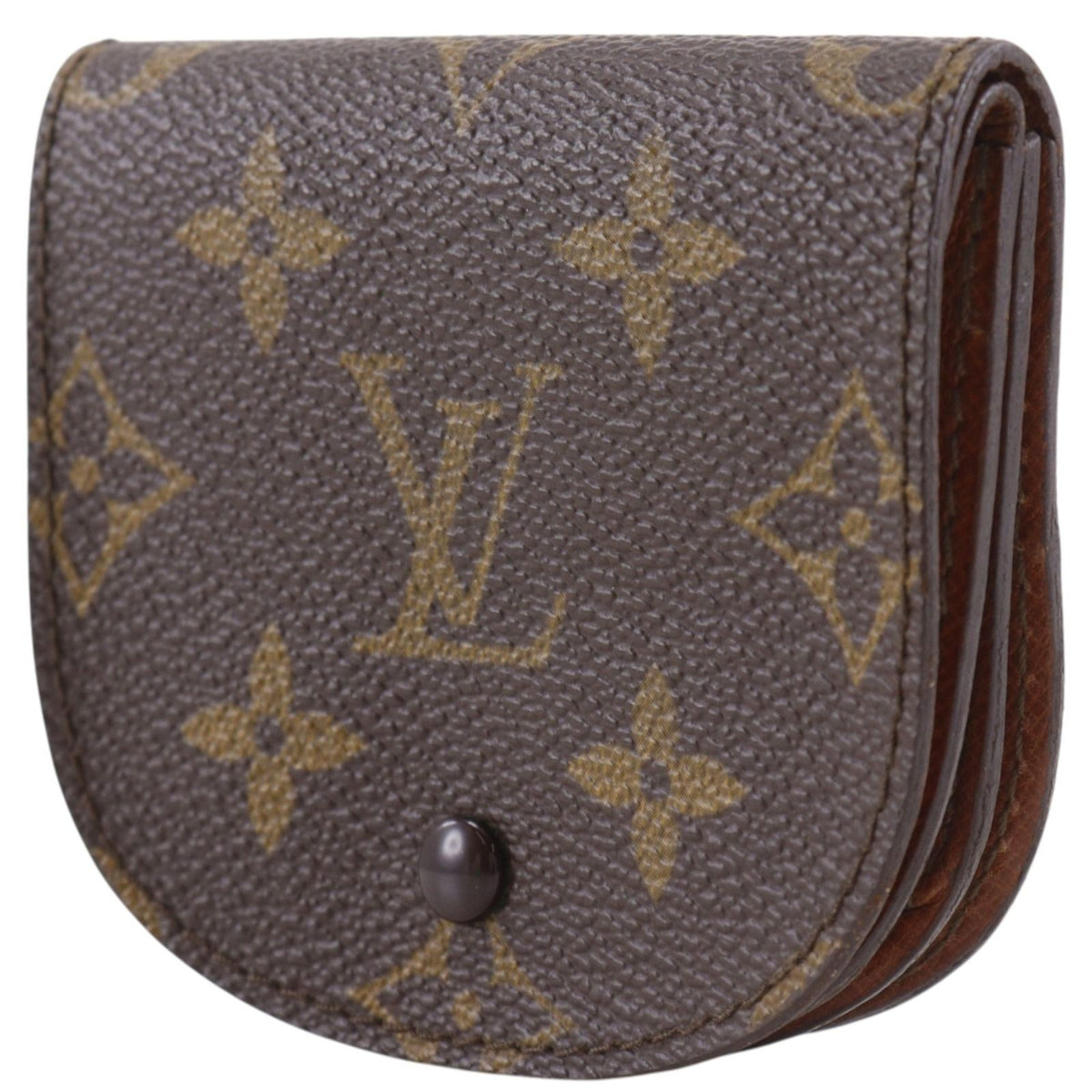 Louis Vuitton Porte Monnaie Guze Vintage Monogram Canvas Brown Coin Purse — view 2