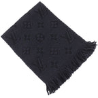Louis Vuitton Logomania Scarf Monogram Wool Navy