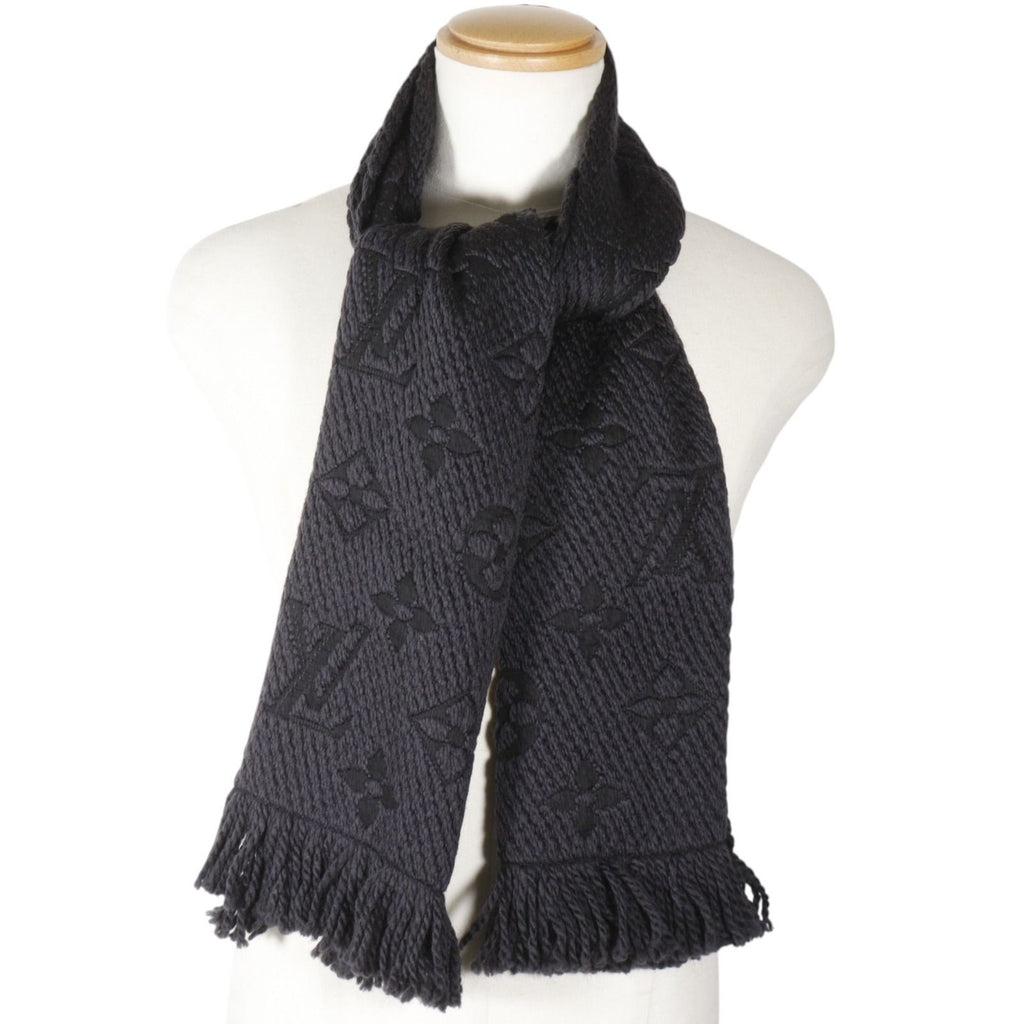Louis Vuitton Logomania Scarf Monogram Wool Navy — view 2
