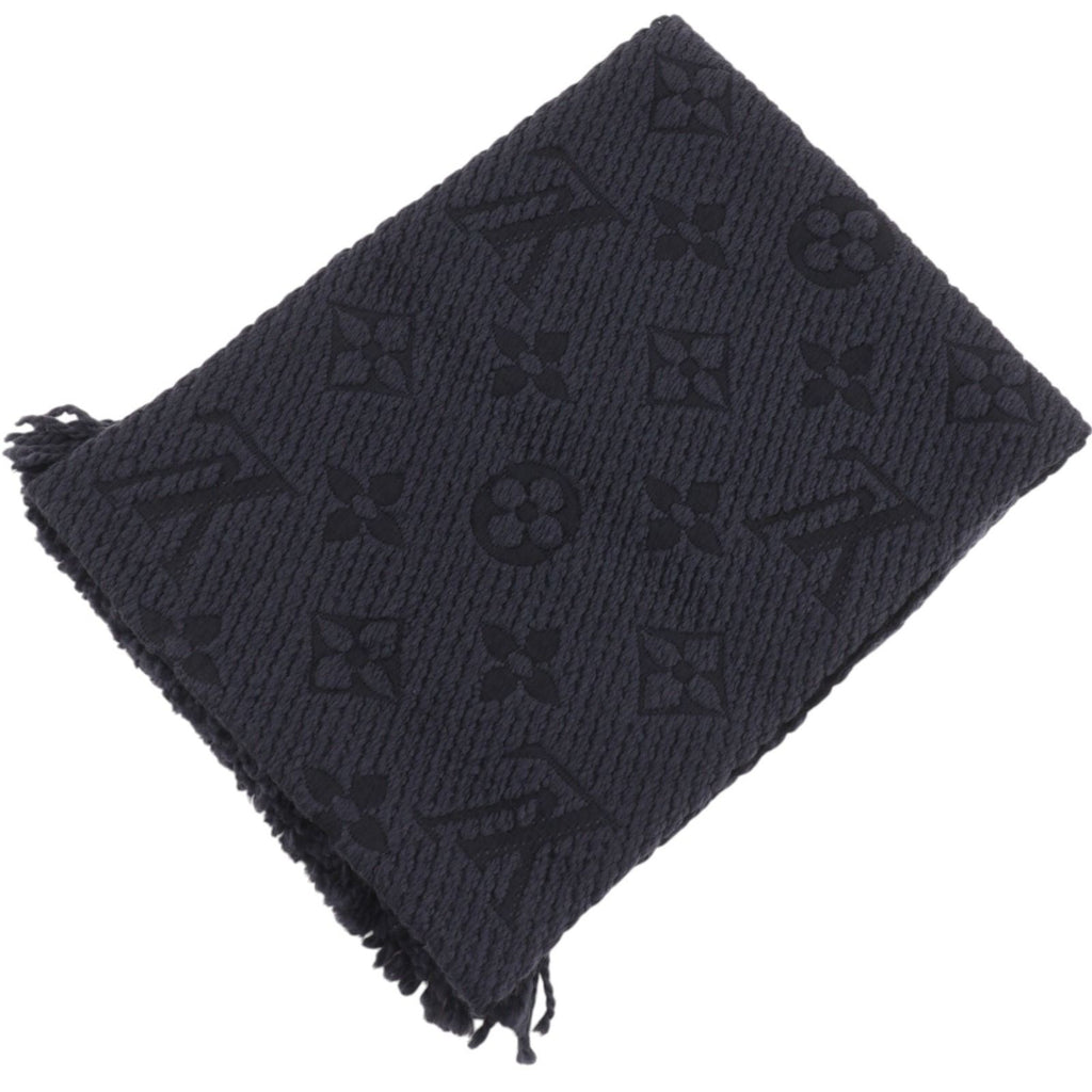 Louis Vuitton Logomania Scarf Monogram Wool Navy — view 3