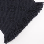 Louis Vuitton Logomania Scarf Monogram Wool Navy — view 4