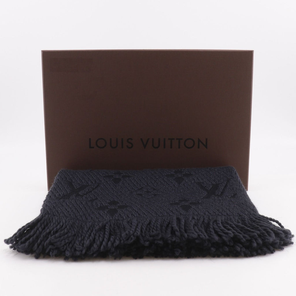 Louis Vuitton Logomania Scarf Monogram Wool Navy — view 8