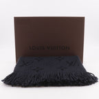 Louis Vuitton Logomania Scarf Monogram Wool Navy — view 8