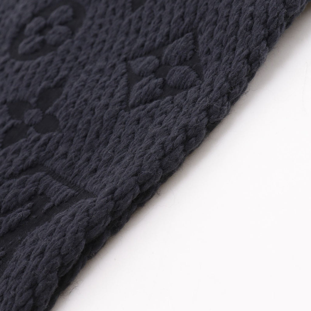 Louis Vuitton Logomania Scarf Monogram Wool Navy — view 5