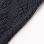 Louis Vuitton Logomania Scarf Monogram Wool Navy — view 5