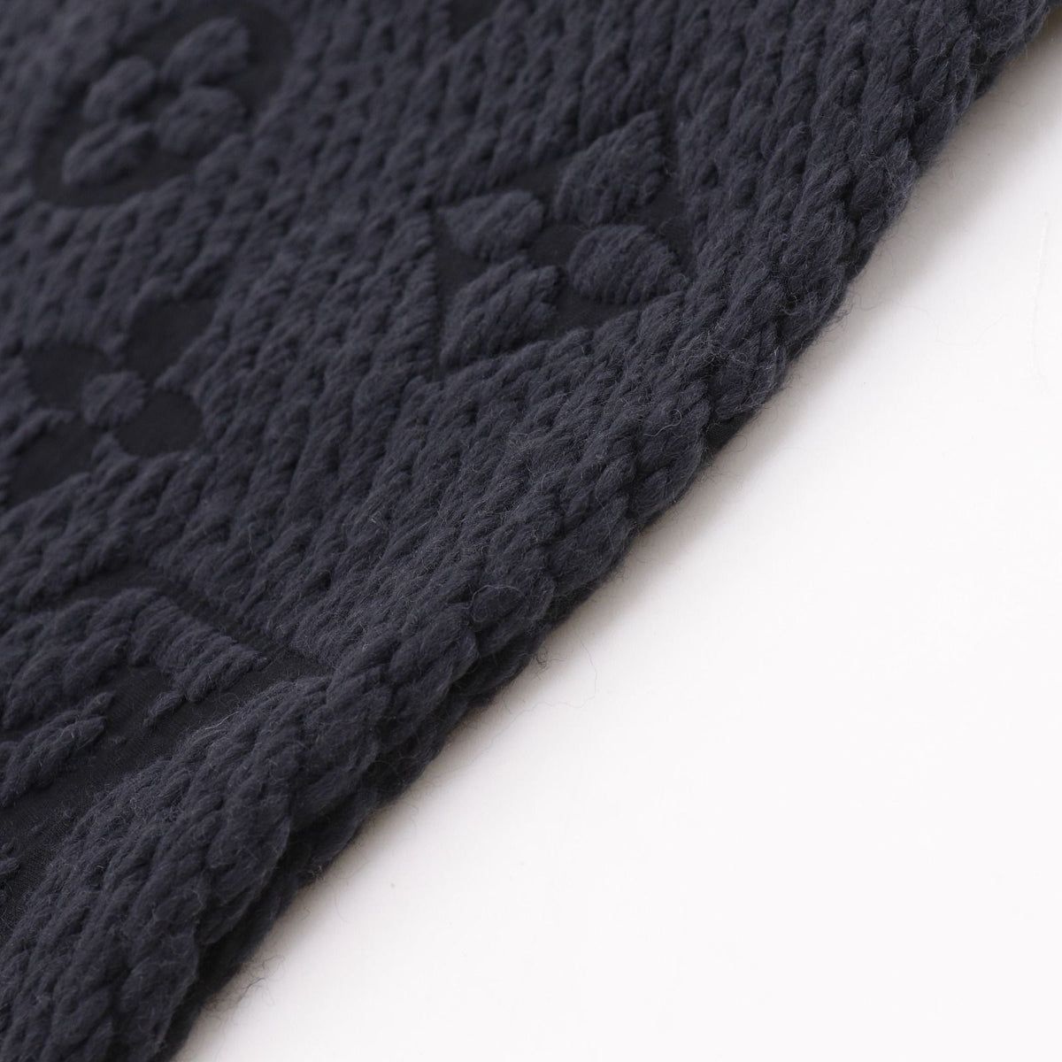 Louis Vuitton Logomania Scarf Monogram Wool Navy — view 5