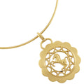Hermes Cheval Horse Motif Bijouterie Fantaisie Vintage Gold Plated Choker