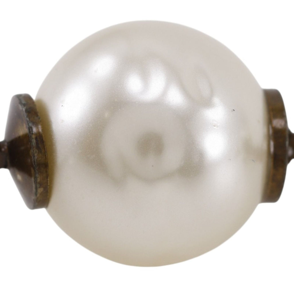 Chanel Clear Stone Gold Plated Faux Pearl 97A Necklace — view 5