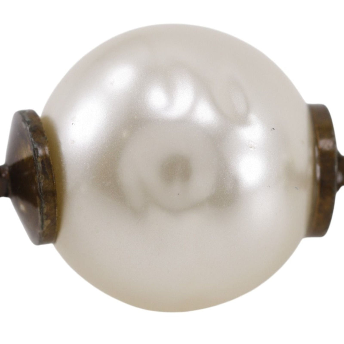 Chanel Clear Stone Gold Plated Faux Pearl 97A Necklace — view 5