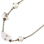 Chanel Clear Stone Gold Plated Faux Pearl 97A Necklace — view 3