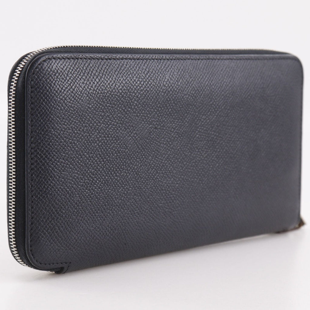 Hermes Azap Long Silk'in Veau Epsom Noir Black Wallet — view 3