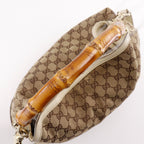Gucci Bamboo GG Canvas Brown Shoulder Bag — view 5