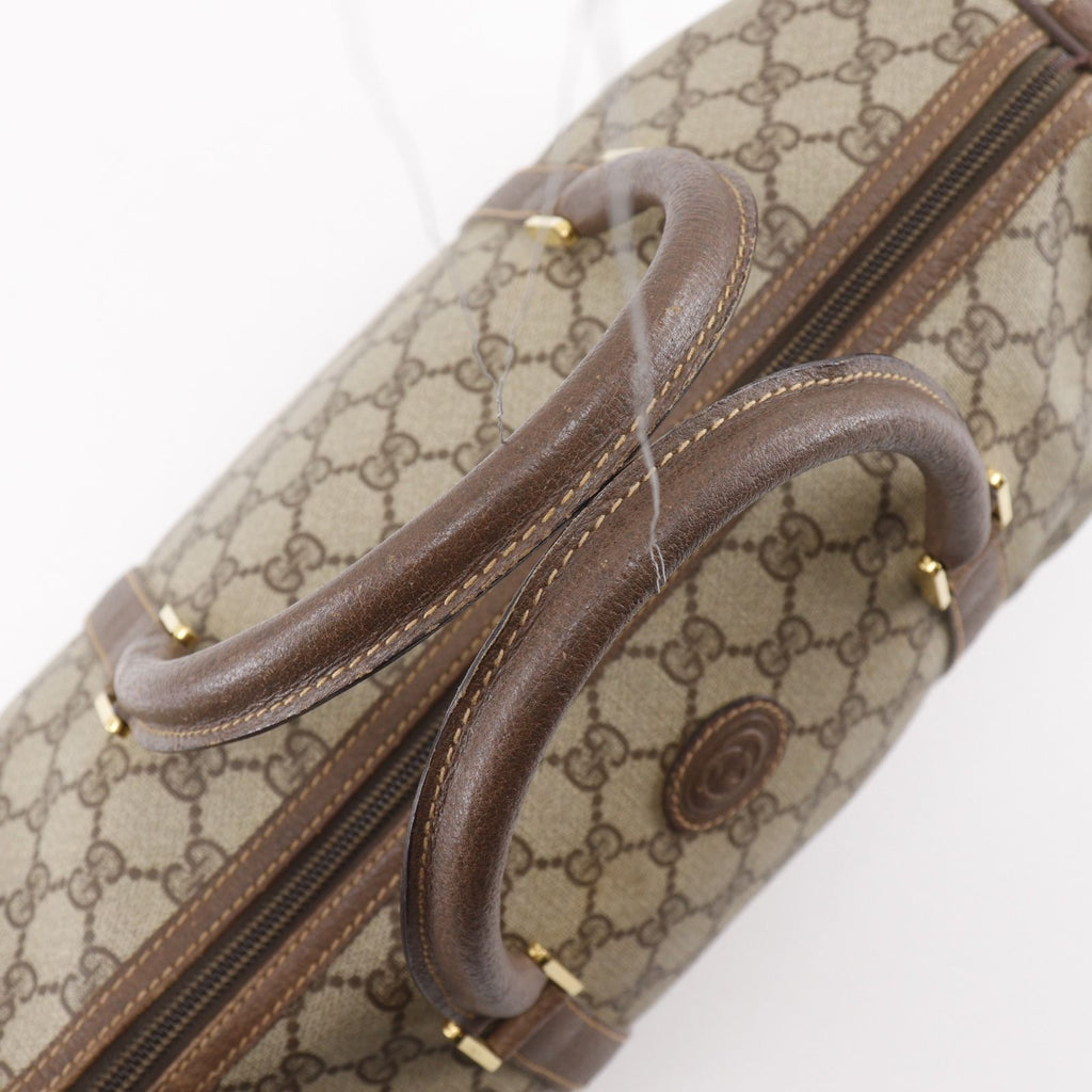 Gucci Vintage Mini Boston GG Supreme Canvas Brown Handbag — view 5