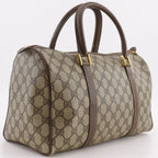 Gucci Vintage Mini Boston GG Supreme Canvas Brown Handbag — view 3