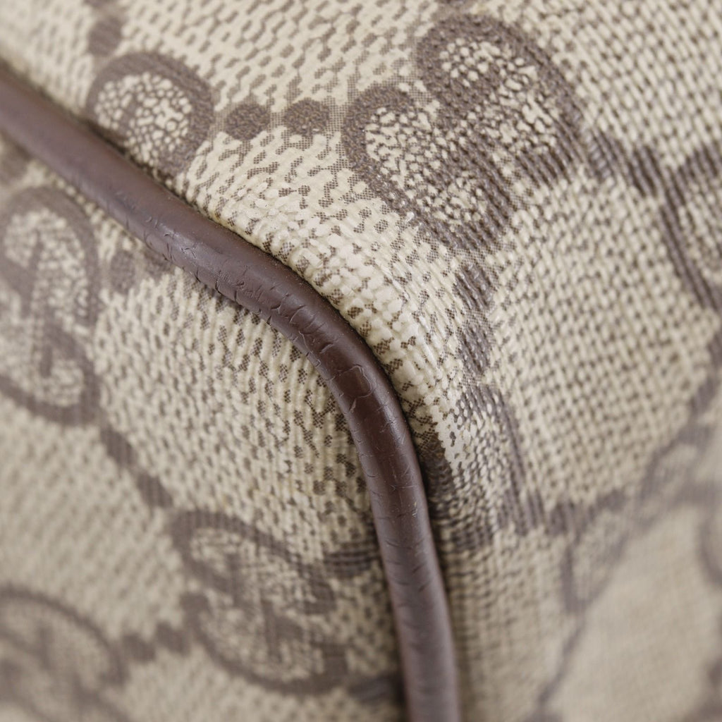 Gucci Vintage Mini Boston GG Supreme Canvas Brown Handbag — view 4