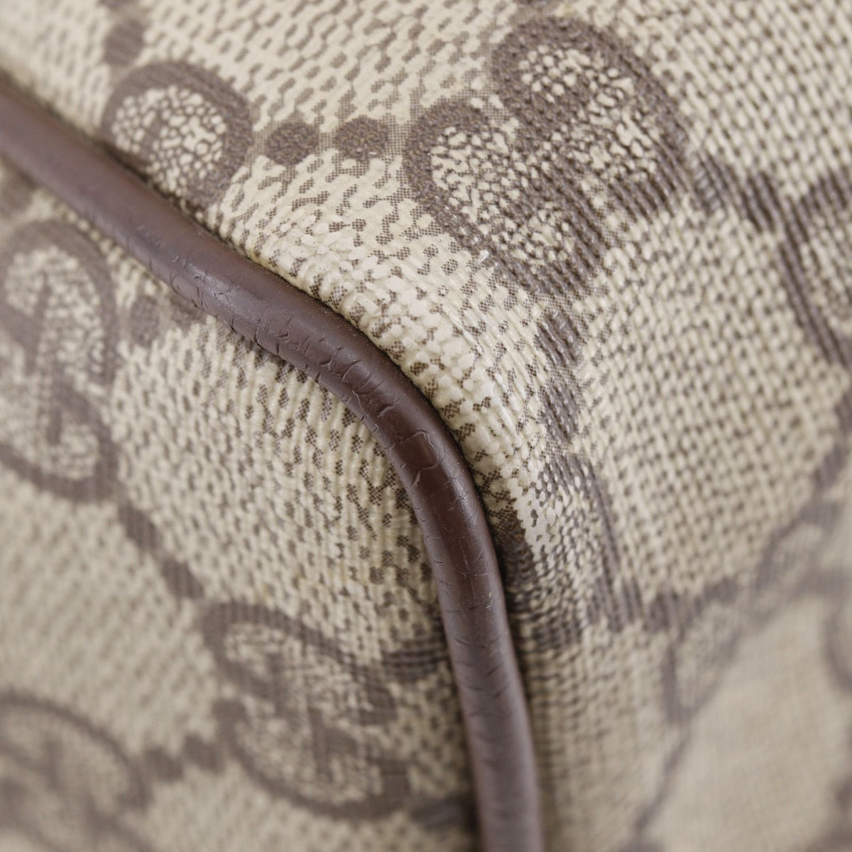 Gucci Vintage Mini Boston GG Supreme Canvas Brown Handbag — view 4