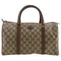 Gucci Vintage Mini Boston GG Supreme Canvas Brown Handbag