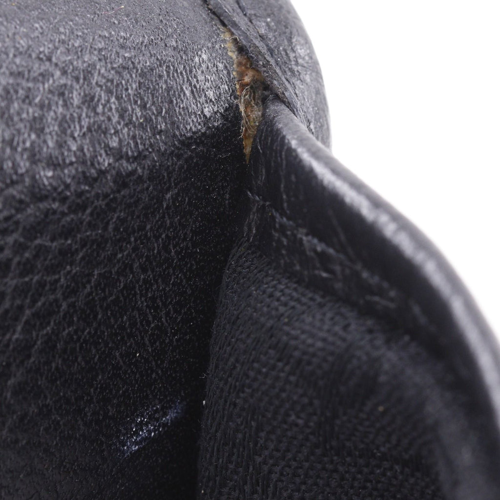Saint Laurent YSL Logo Vintage Leather Black Shoulder Bag — view 8
