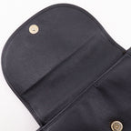 Saint Laurent YSL Logo Vintage Leather Black Shoulder Bag — view 7