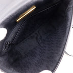 Saint Laurent YSL Logo Vintage Leather Black Shoulder Bag — view 5
