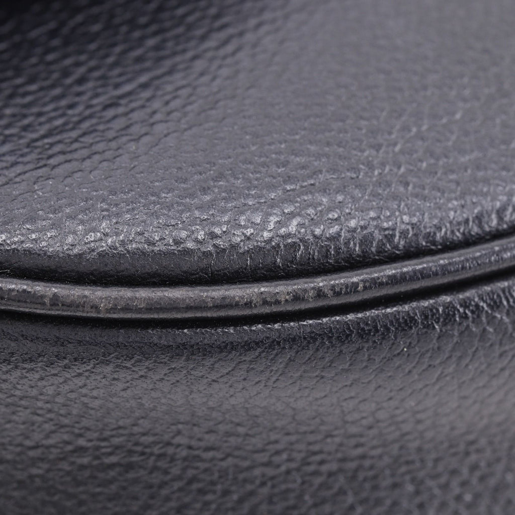 Saint Laurent YSL Logo Vintage Leather Black Shoulder Bag — view 4