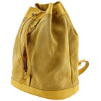 Gucci Bamboo Vintage 003 Suede Leather Yellow Backpack — view 2