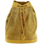 Gucci Bamboo Vintage 003 Suede Leather Yellow Backpack