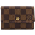 Louis Vuitton Porte Monnaie Pla Damier Canvas Brown Coin Purse