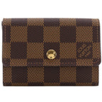 Louis Vuitton Porte Monnaie Pla Damier Canvas Brown Coin Purse