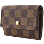 Louis Vuitton Porte Monnaie Pla Damier Canvas Brown Coin Purse — view 2