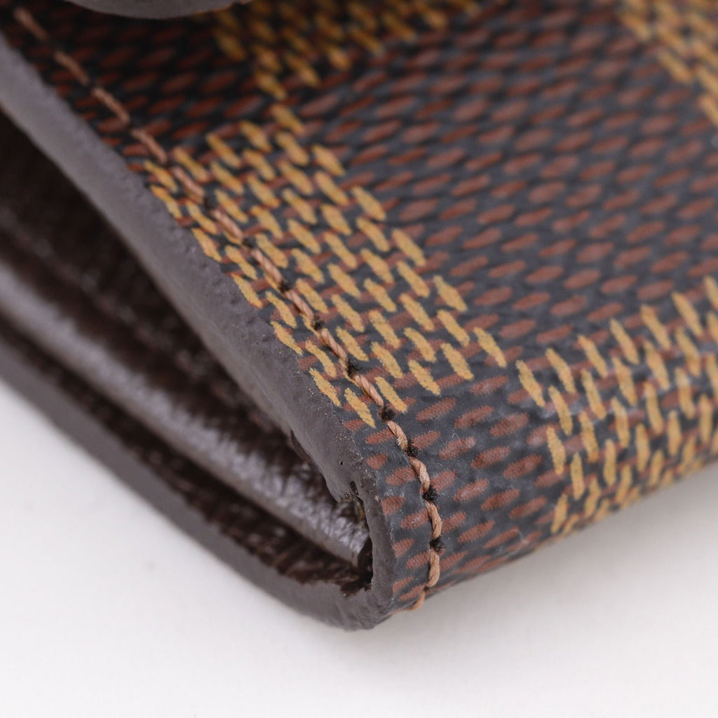 Louis Vuitton Porte Monnaie Pla Damier Canvas Brown Coin Purse — view 4