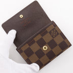 Louis Vuitton Porte Monnaie Pla Damier Canvas Brown Coin Purse — view 5