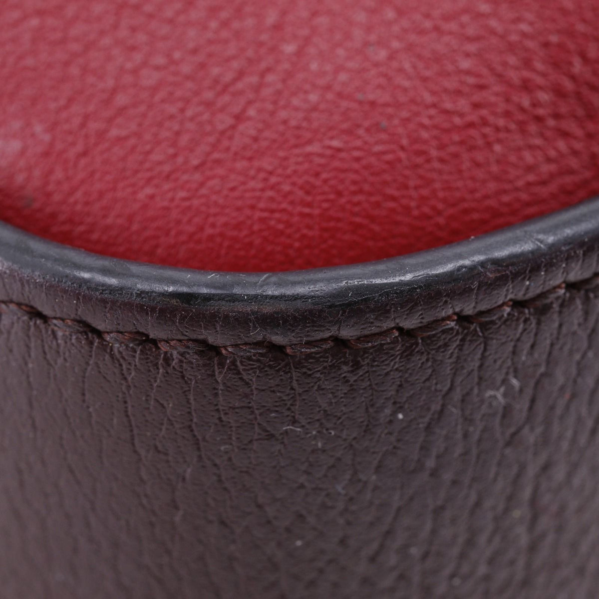 Loewe Hammock Medium 2-Way Shoulder Calfskin Brown Red Handbag — view 4