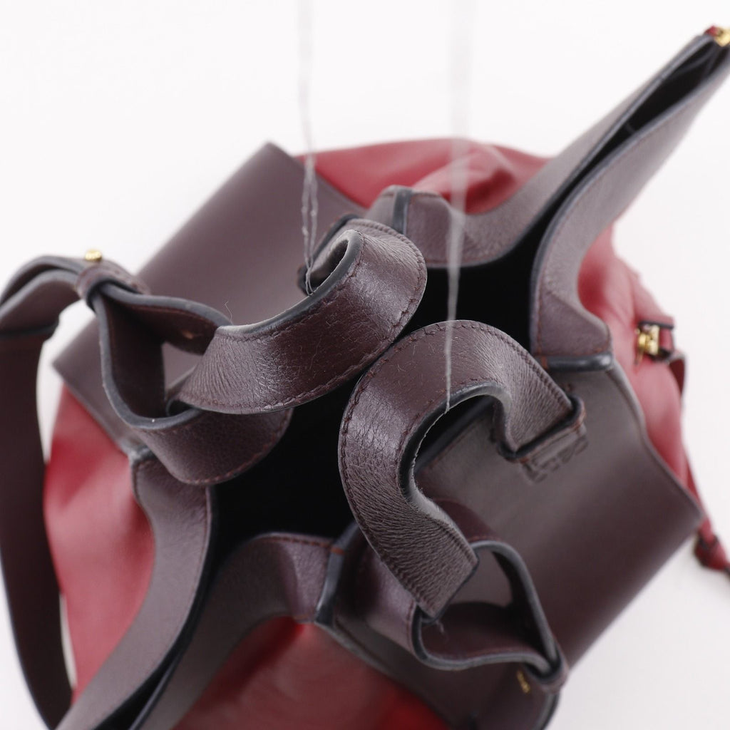 Loewe Hammock Medium 2-Way Shoulder Calfskin Brown Red Handbag — view 5