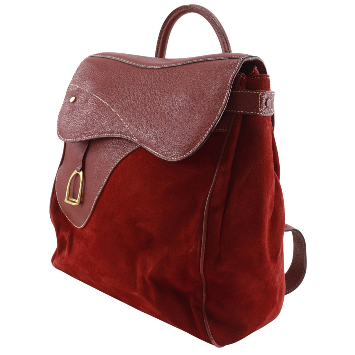 Gucci Vintage x Leather Red Backpack — view 2